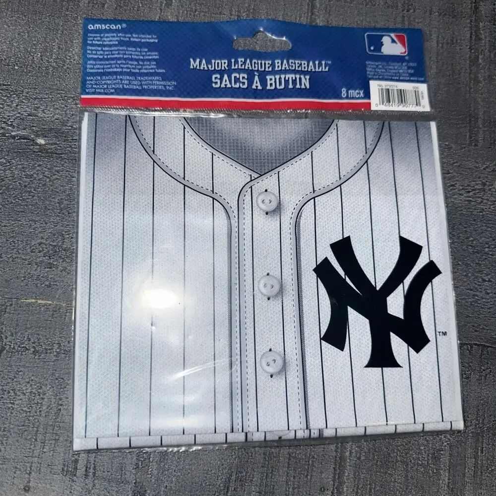 New York Yankees MLB Pro Baseball Sports Banquet Party Favor Sacks Loot Bags